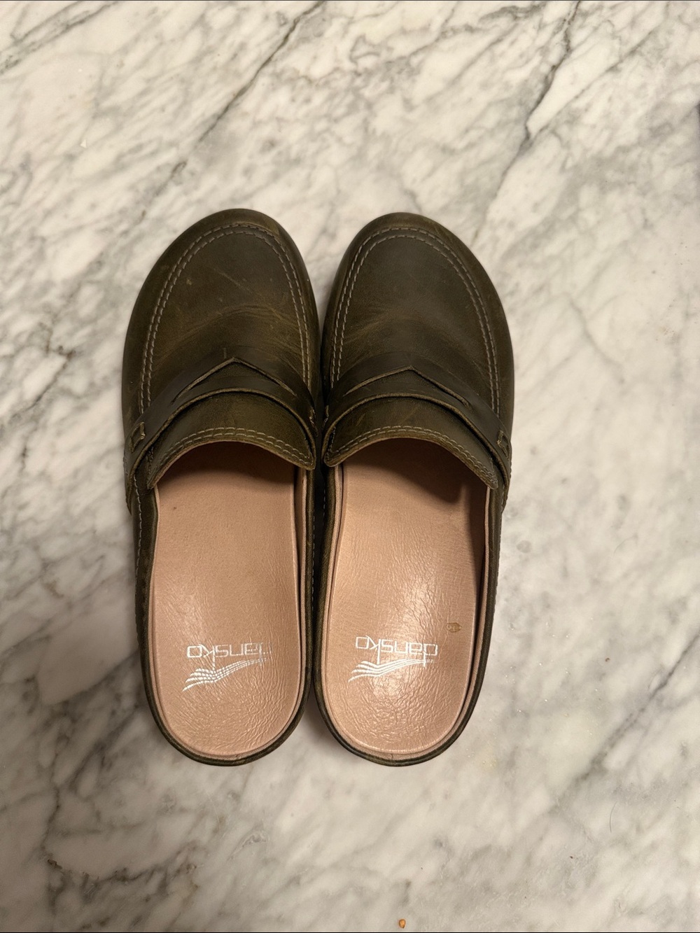 Dansko Brita Olive Burnished Leather Clogs EU 36 Women’s Slip-On Mules/Clogs - Picture 4 of 7